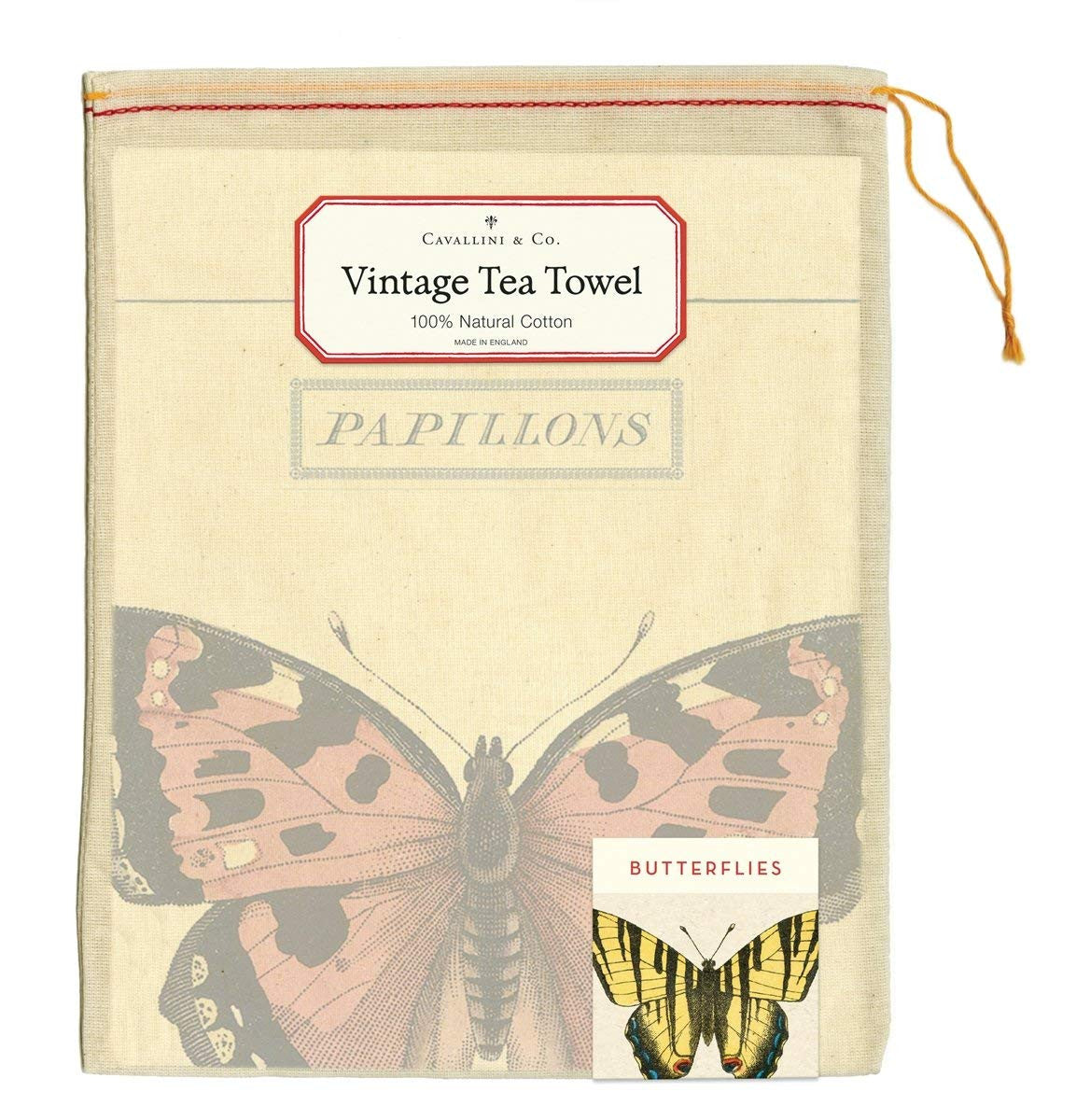 Vintage Butterfly Tea Towel