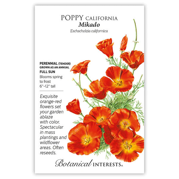 Botanical Interests - California Mikado Poppy