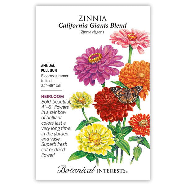 Botanical Interests - California Giants Zinnia