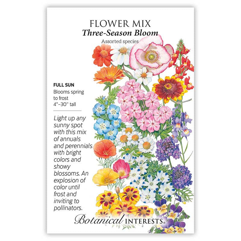 Botanical Interests - Three-Season Bloom Flower Mix