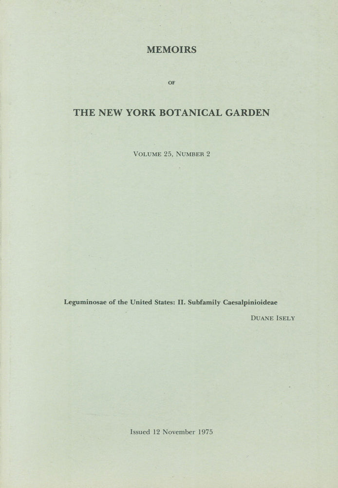 Leguminosae of the United States.Part II. Subfamily Caesalpinioideae. Mem (25)2
