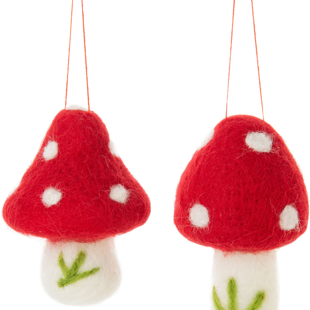 Felt Mushroom Ornament - Assorted