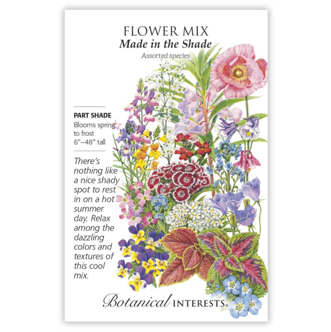 Botanical Interests - Made in the Shade Mix Seeds