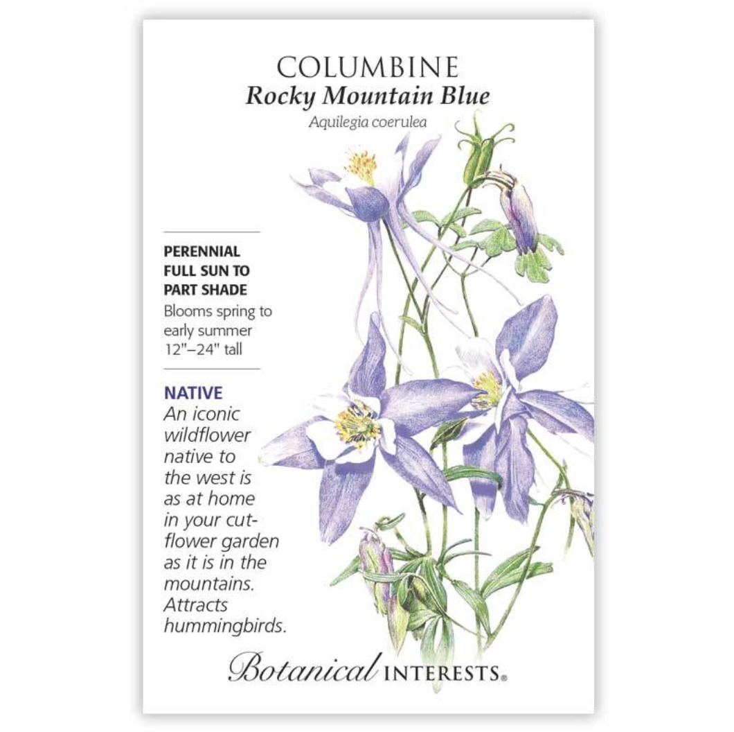 Botanical Interests - Columbine Rocky Mountain Blue Seeds