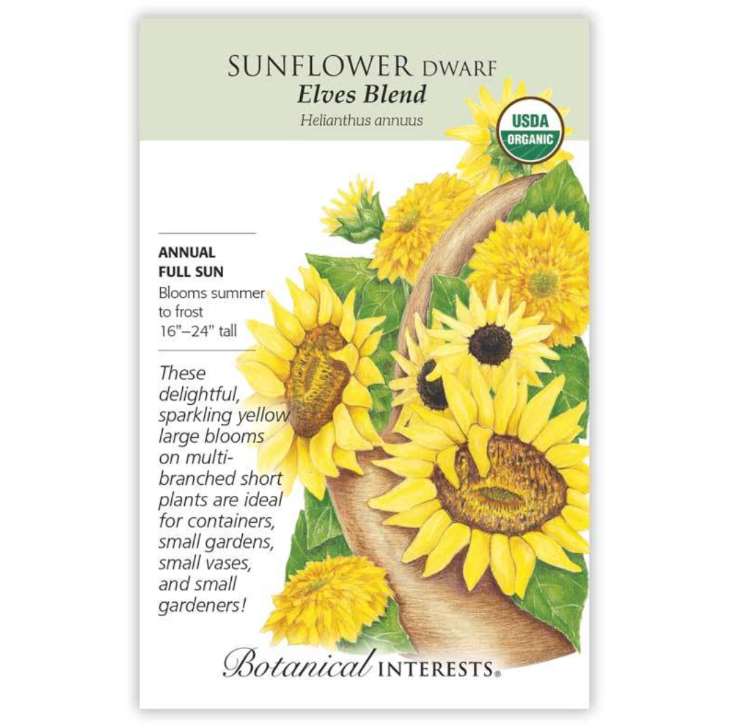 Botanical Interests - Sunflower Dwarf Elves Blend Seeds