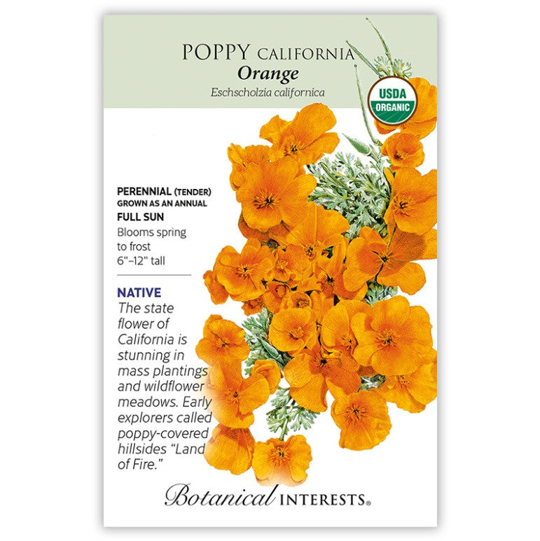 Botanical Interests - Orange California Poppy