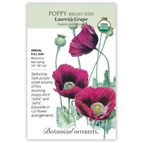 Botanical Interests - Lauren's Grape Bread Seed Poppy