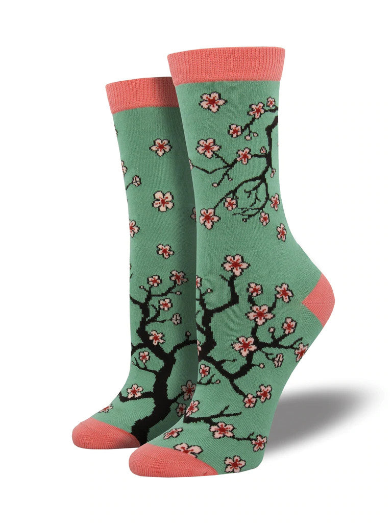 Cherry Blossom Bamboo Socks - Women